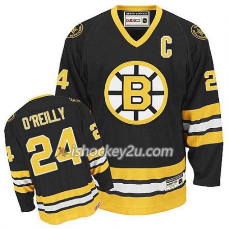 Reebok Mænd NHL Boston Bruins Trøje Terry OReilly #24 Hjemme Sort