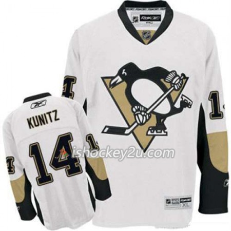 Reebok Mænd NHL Pittsburgh Penguins Trøje Chris Kunitz 14 Hvid Udebane