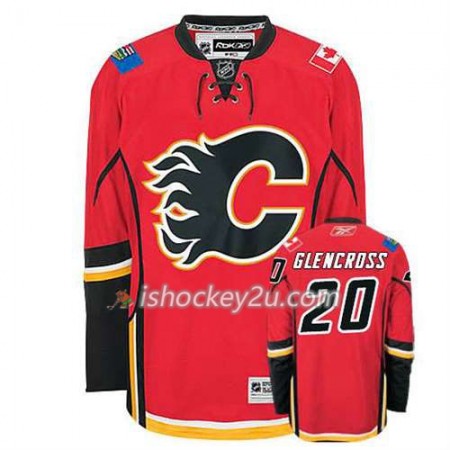 Reebok Mænd NHL Calgary Flames Trøje Curtis Glencross #20 Hjemme Rød