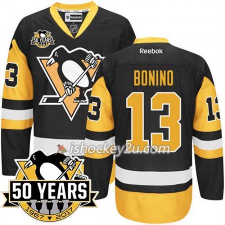 Reebok NHL Pittsburgh Penguins Trøje 2016 Stanley Cup Champions Nick Bonino #13 50th Anniversary