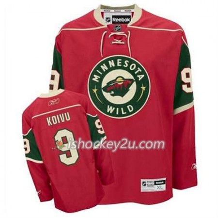 Reebok Mænd NHL Minnesota Wild Trøje Mikko Koivu #9 Hjemme Rød