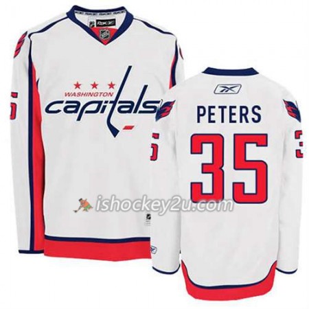 Reebok Mænd NHL Washington Capitals Trøje Justin Peters #35 Udebane Hvid Reebok Mænd NHL Washington Capitals Trøje Justin Peters #35 Udebane Hvid