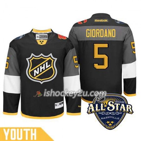 Børn NHL 2016 All-Star Calgary Flames Trøje Mark Giordano #5 Sort