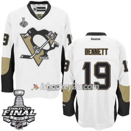 Reebok NHL Pittsburgh Penguins Trøje Beau Bennett #19 Hvid Udebane 2016 Stanley Cup