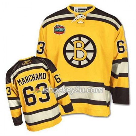 Reebok Mænd NHL Boston Bruins Trøje Brad Marchand #63 Winter Classic Guld