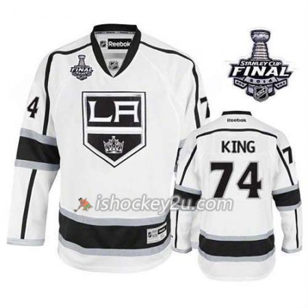 Reebok Mænd NHL Los Angeles Kings Trøje Dwight King #74 Udebane Hvid 2014 Stanley Cup
