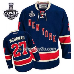 Reebok Mænd NHL New York Rangers Trøje Ryan McDonagh #27 Tredje Blå 2014 Stanley Cup