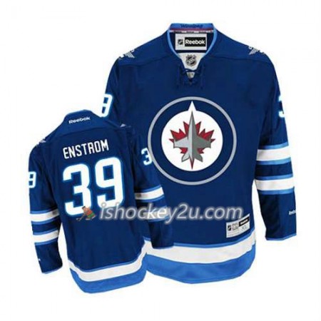 Reebok Mænd NHL Winnipeg Jets Trøje Tobias Enstrom #39 Hjemme Blå