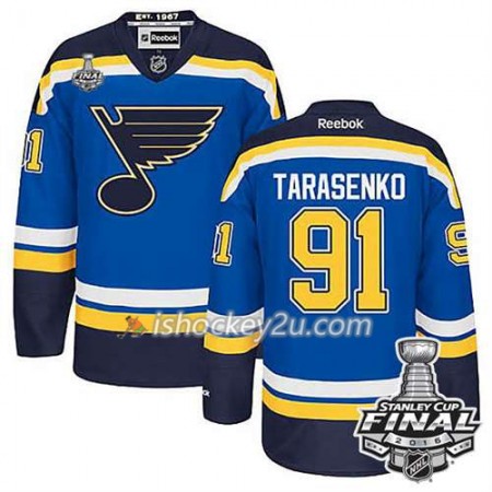Reebok NHL St. Louis Blues Trøje Vladimir Tarasenko #91 Blå Hjemme 2016 Stanley Cup