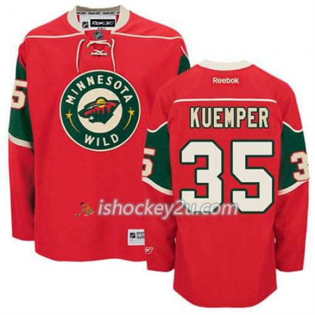 Reebok Mænd NHL Minnesota Wild Trøje Darcy Kuemper #35 Hjemme Rød