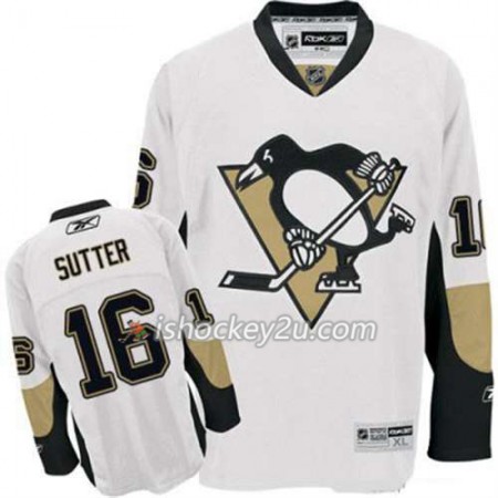 Reebok Mænd NHL Pittsburgh Penguins Trøje Brandon Sutter 16 Hvid Udebane