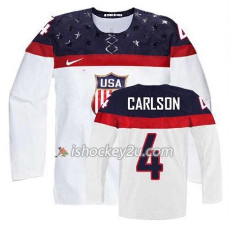 Reebok Mænd NHL USA Team Trøje John Carlson #4 Hjemme Hvid