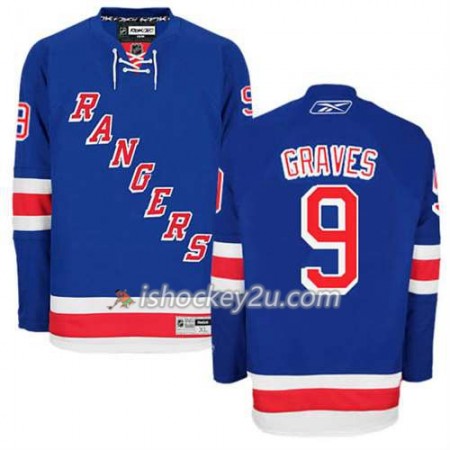 Reebok Mænd NHL New York Rangers Trøje Adam Graves #9 Hjemme Blå