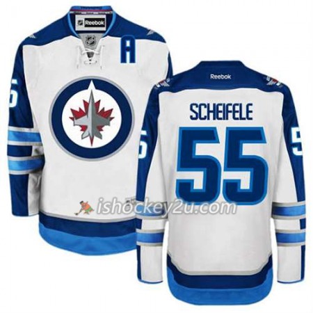 Reebok Mænd NHL Winnipeg Jets Trøje Mark Scheifele #55 Udebane Hvid