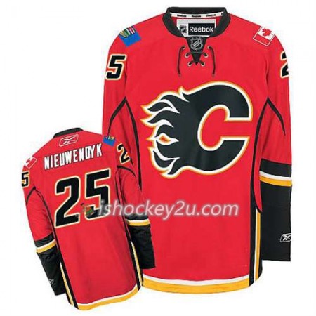 Reebok Mænd NHL Calgary Flames Trøje Joe Nieuwendyk #25 Hjemme Rød