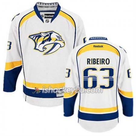 Reebok Mænd NHL Nashville Predators Trøje Mike Ribeiro #63 Udebane Hvid