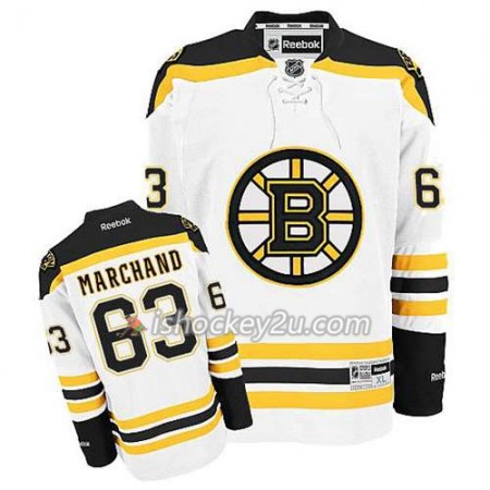 Reebok Mænd NHL Boston Bruins Trøje Brad Marchand #63 Udebane Hvid