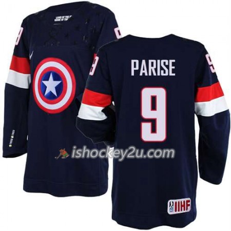 Reebok Mænd NHL USA Team Trøje Zach Parise #9 Blå