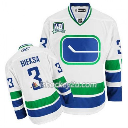 Reebok Mænd NHL Vancouver Canucks Trøje Kevin Bieksa #3 Tredje Hvid