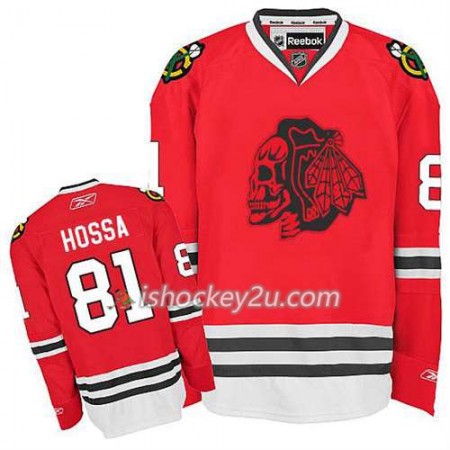 Børn NHL Chicago Blackhawks Trøje Marian Hossa #81 2014 Stadium Series Red Skull