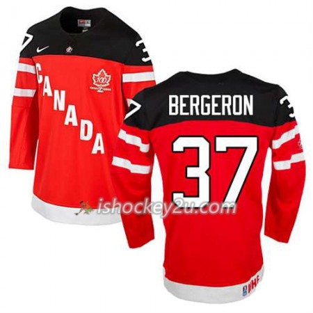 Børn NHL Canada Team Trøje Patrice Bergeron #37 100th Anniversary Rød