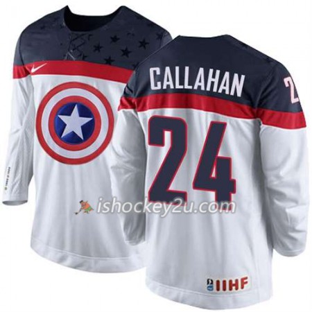 Reebok Mænd NHL USA Team Trøje Ryan Callahan #24 Hvid