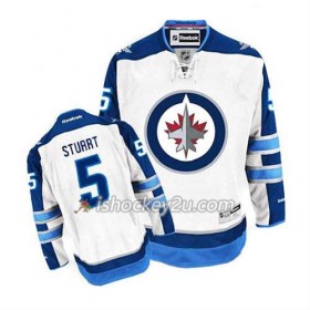 Reebok Mænd NHL Winnipeg Jets Trøje Mark Stuart #5 Udebane Hvid