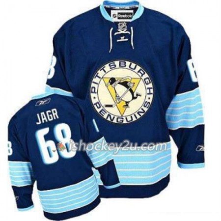 Reebok Mænd NHL Pittsburgh Penguins Trøje Jaromir Jagr 68 Blå Tredje
