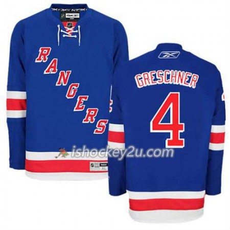 Reebok Mænd NHL New York Rangers Trøje Ron Greschner #4 Hjemme Blå