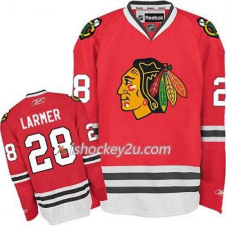 Reebok Dame NHL Chicago Blackhawks Trøje Steve Larmer 28 Rød Hjemme