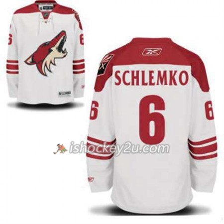 Reebok Mænd NHL Phoenix Coyotes David Schlemko 6 Hvid Udebane