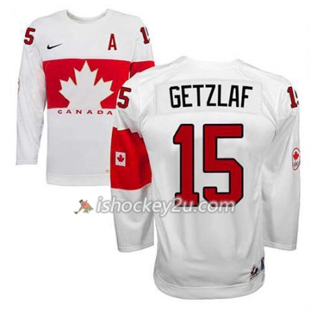 Børn NHL Canada Team Trøje Ryan Getzlaf #15 Hjemme Hvid