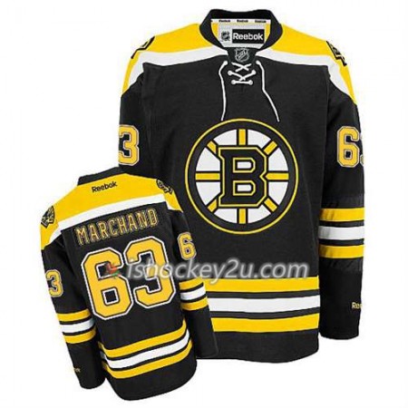 Reebok Mænd NHL Boston Bruins Trøje Brad Marchand #63 Hjemme Sort Reebok Mænd NHL Boston Bruins Trøje Brad Marchand #63 Hjemme Sort