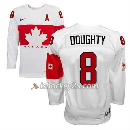 Reebok Mænd NHL Canada Team Trøje Drew Doughty #8 Hjemme Hvid