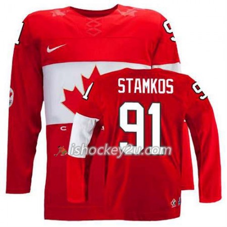 Reebok Mænd NHL Canada Team Trøje Steven Stamkos #91 Udebane Rød