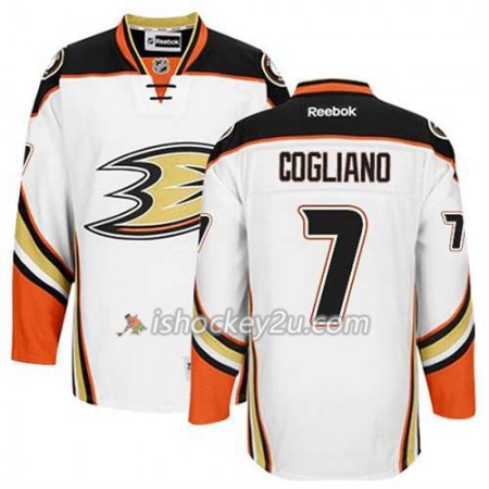 Reebok Mænd NHL Anaheim Ducks Trøje Andrew Cogliano #7 Udebane Hvid