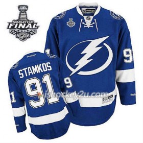 Reebok Mænd NHL Tampa Bay Lightning Trøje Steven Stamkos Steven Stamkos #91 Hjemme 2015 Stanley Cup