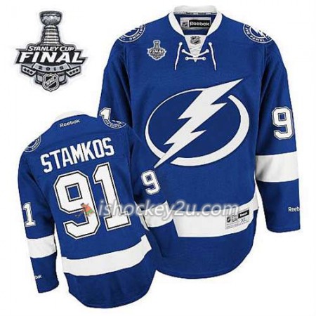 Reebok Mænd NHL Tampa Bay Lightning Trøje Steven Stamkos Steven Stamkos #91 Hjemme 2015 Stanley Cup