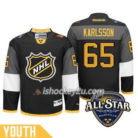 Børn NHL 2016 All-Star Ottawa Senators Trøje Erik Karlsson #65 Sort