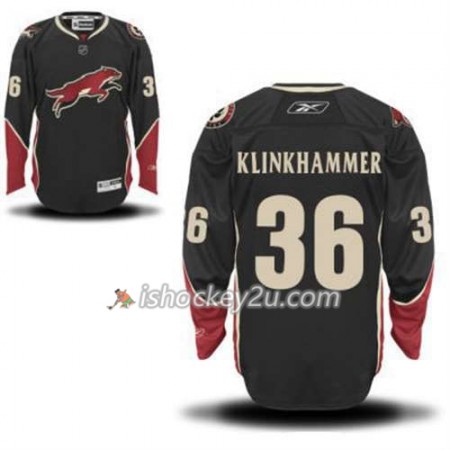 Reebok Mænd NHL Phoenix Coyotes Rob Klinkhammer 36 Sort Tredje