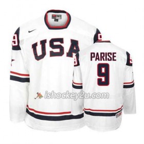 Reebok Mænd NHL USA Team Trøje Zach Parise #9 Hvid