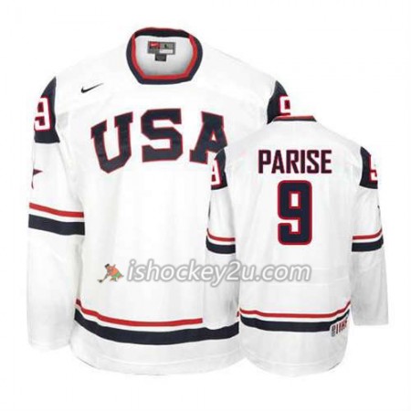 Reebok Mænd NHL USA Team Trøje Zach Parise #9 Hvid