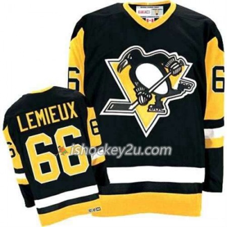 Reebok Mænd NHL Pittsburgh Penguins Trøje Mario Lemieux 66 Sort Tredje Reebok Mænd NHL Pittsburgh Penguins Trøje Mario Lemieux 66 Sort Tredje