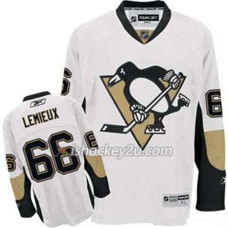 Reebok Mænd NHL Pittsburgh Penguins Trøje Mario Lemieux 66 Hvid Udebane