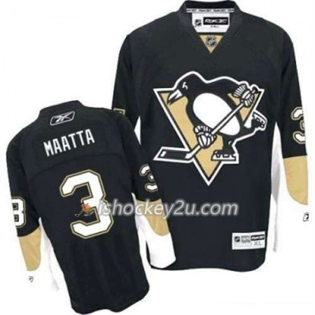 Reebok Mænd NHL Pittsburgh Penguins Trøje Olli Maatta 3 Sort Hjemme