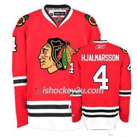 Reebok Mænd NHL Chicago Blackhawks Trøje Niklas Hjalmarsson 4 Rød Hjemme
