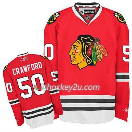 Børn NHL Chicago Blackhawks Trøje Corey Crawford Rød #50 Premier Hjemme