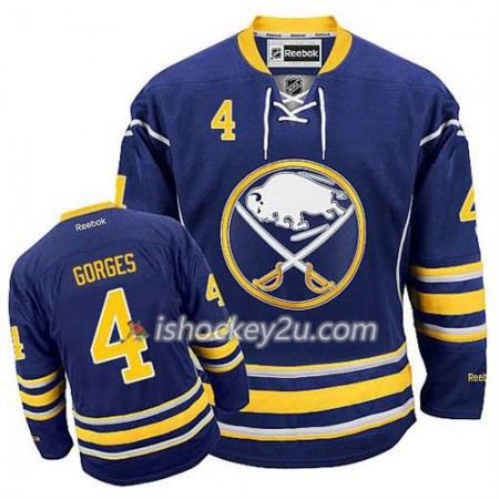 Reebok Mænd NHL Buffalo Sabres Trøje Josh Gorges #4 Hjemme Guld