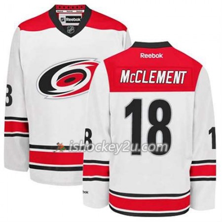 Reebok Mænd NHL Carolina Hurricanes Trøje Jay McClement #18 Udebane Hvid