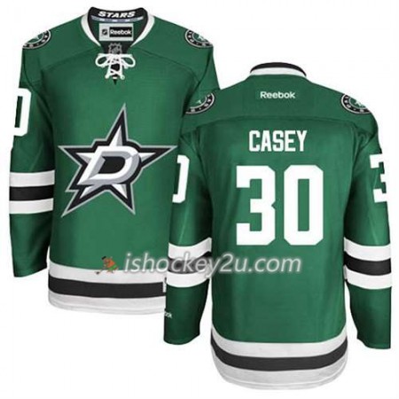 Reebok Mænd NHL Dallas Stars Trøje Jon Casey #30 Hjemme Sort